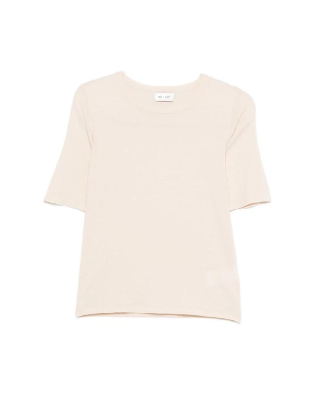 Soft Goat Natural Round-Neck Knitwear