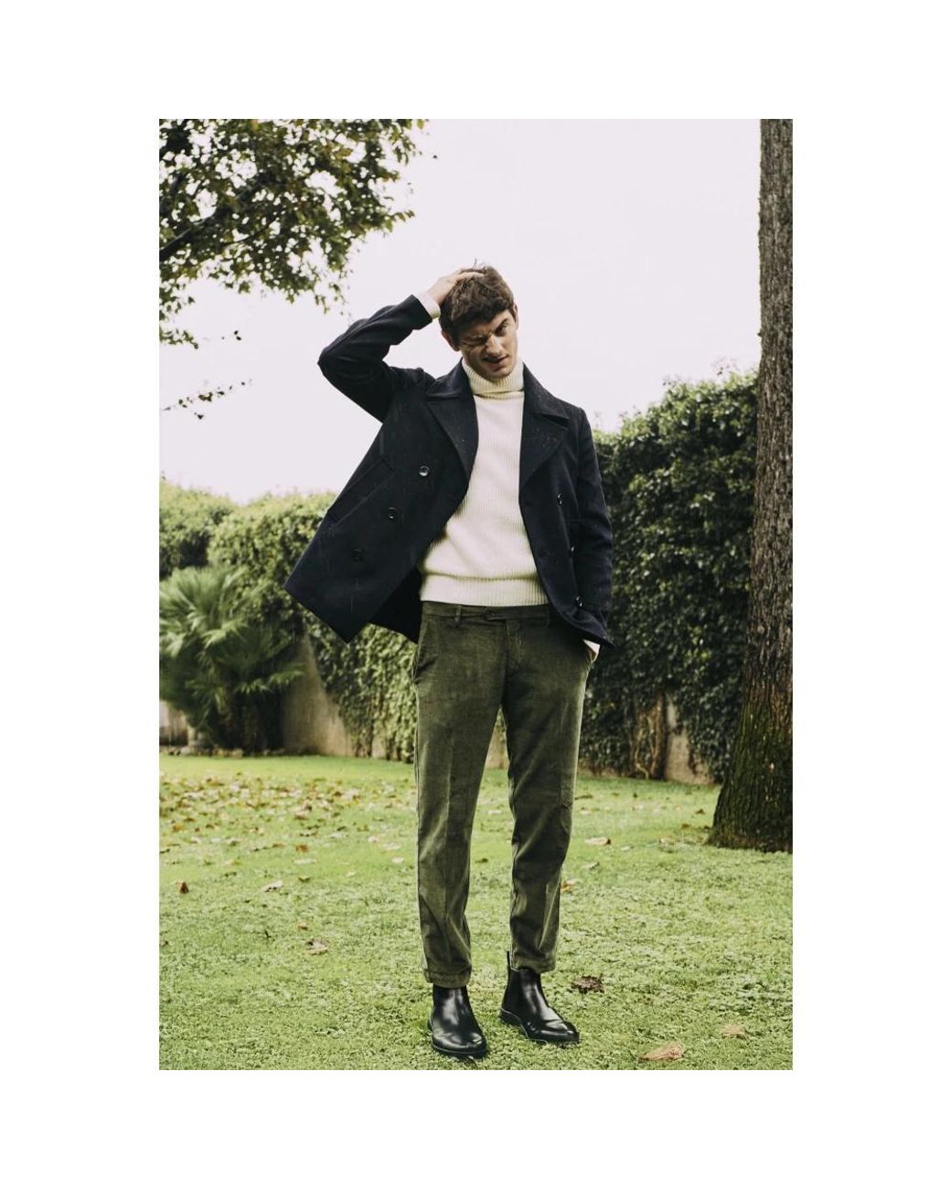 AUTORE Blue Double-Breasted Coats for men