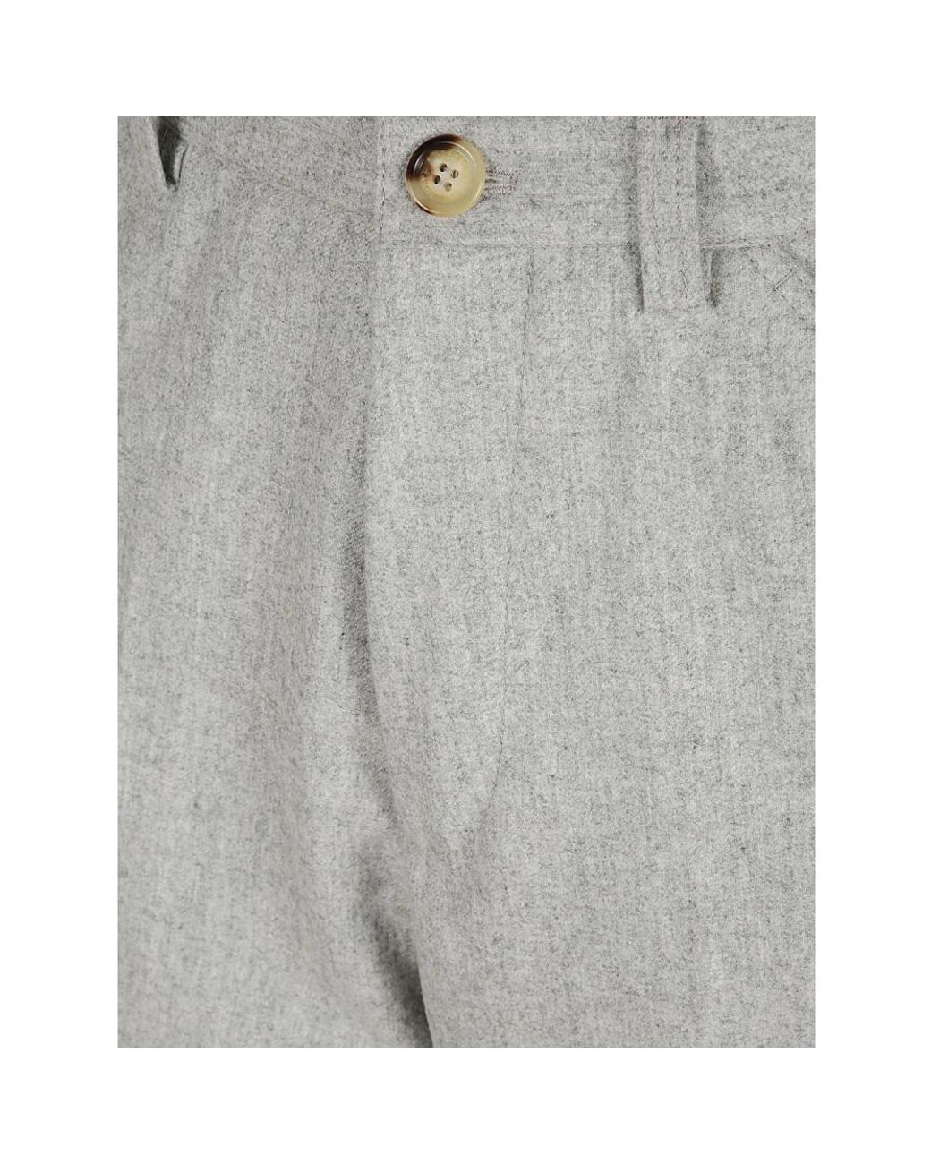 Brunello Cucinelli Gray Suit Trousers for men