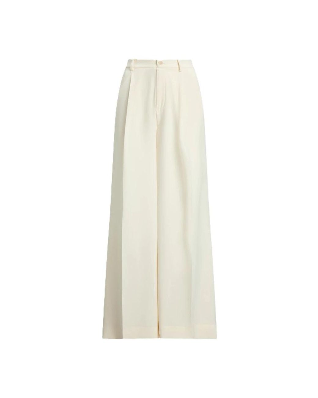Ralph Lauren White Wide Trousers