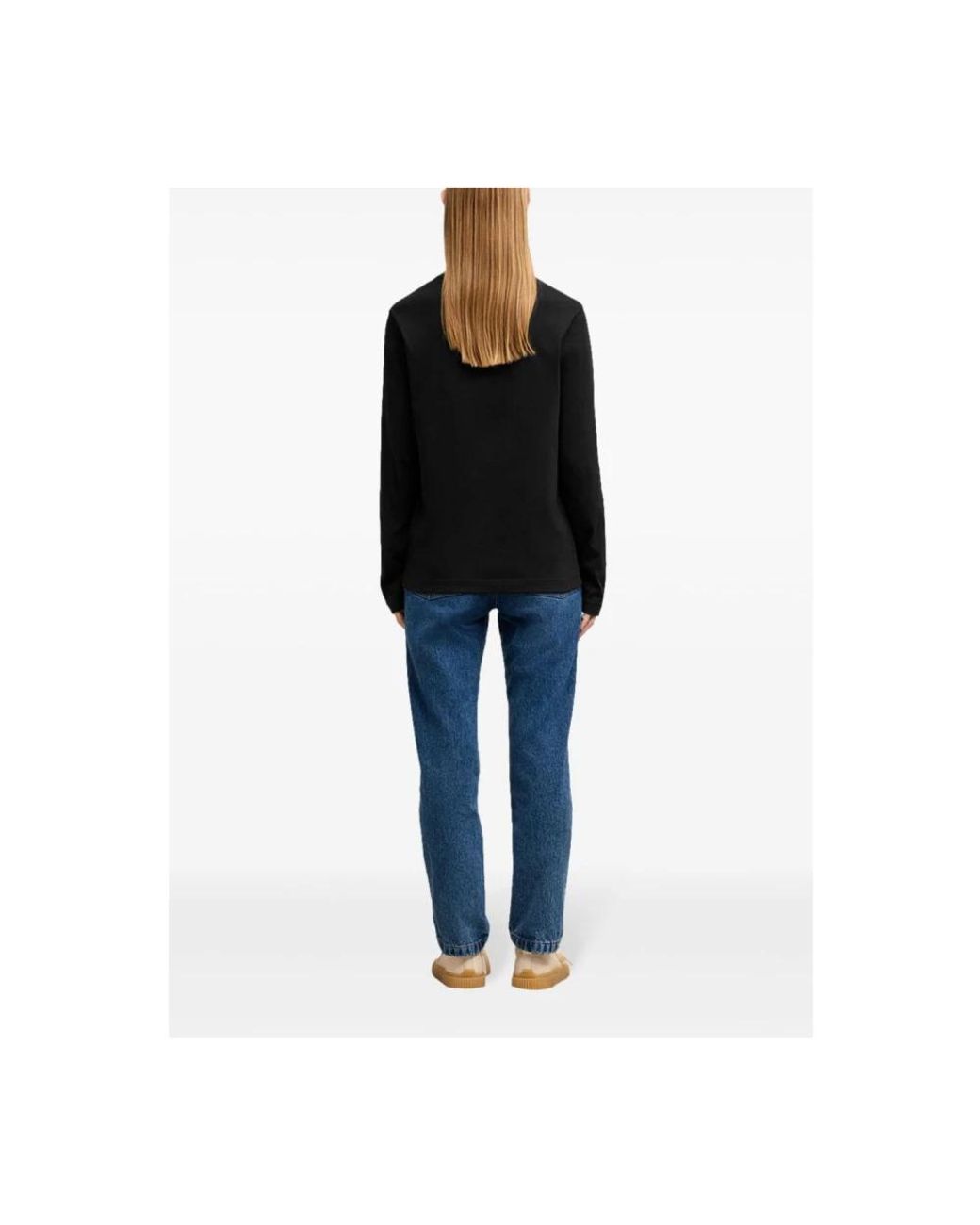 AMI Black Long Sleeve T-Shirts for men