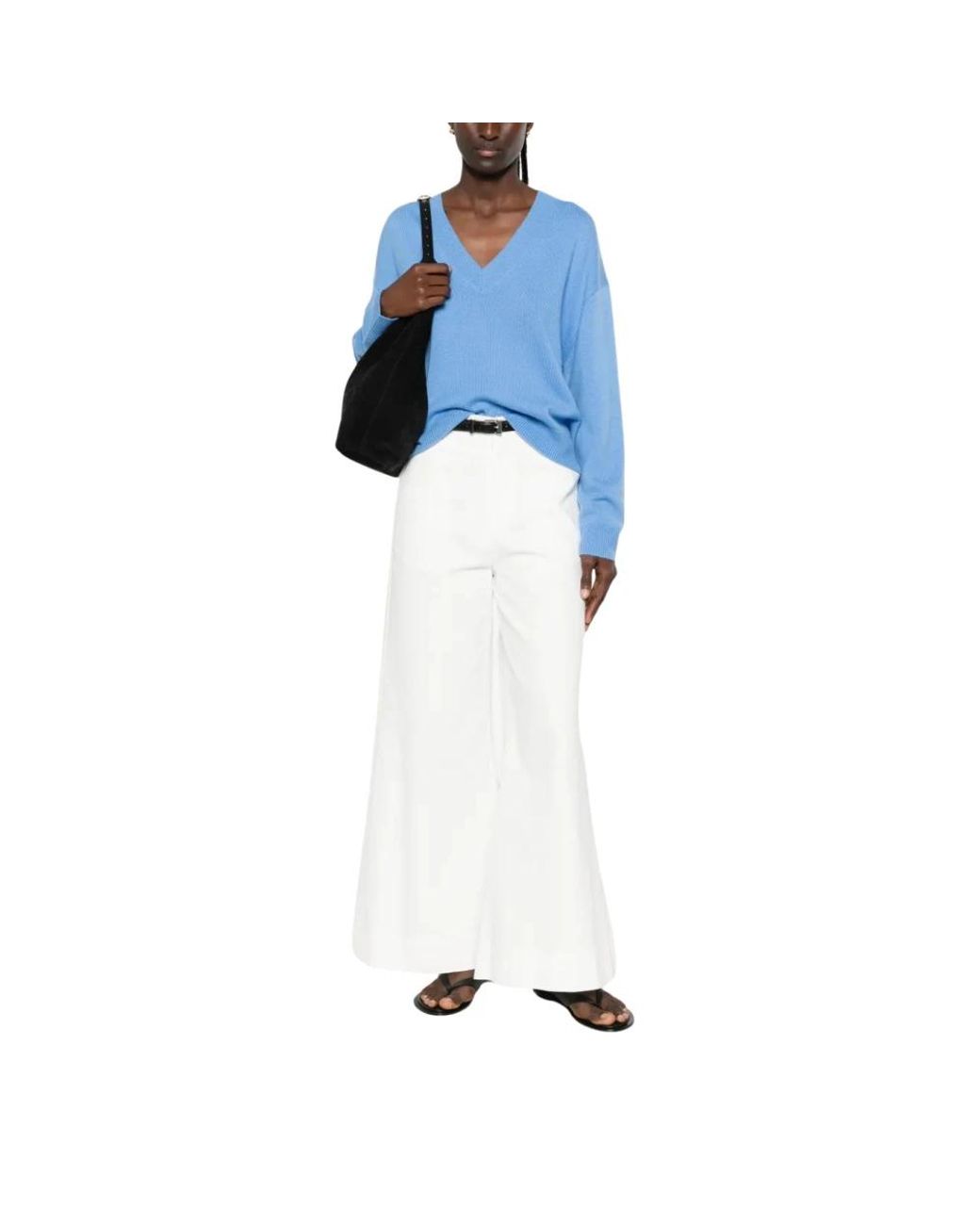 Anine Bing Blue V-Neck Knitwear