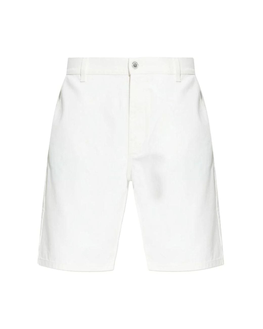 Balmain White Denim Shorts for men