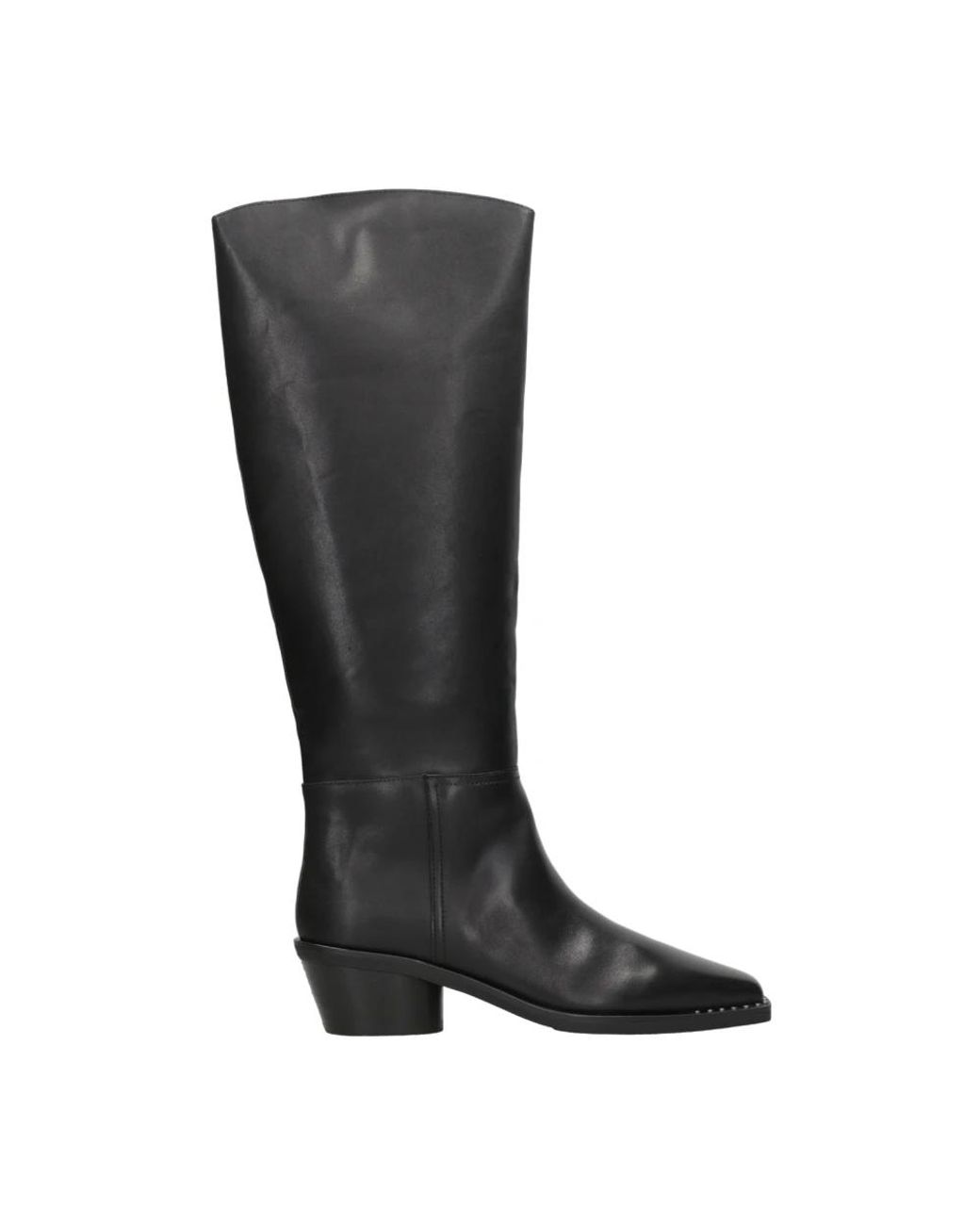 Ash Schoenen ,Zwart ,Leer Harpo Tall Shaft Western Boot in het Black