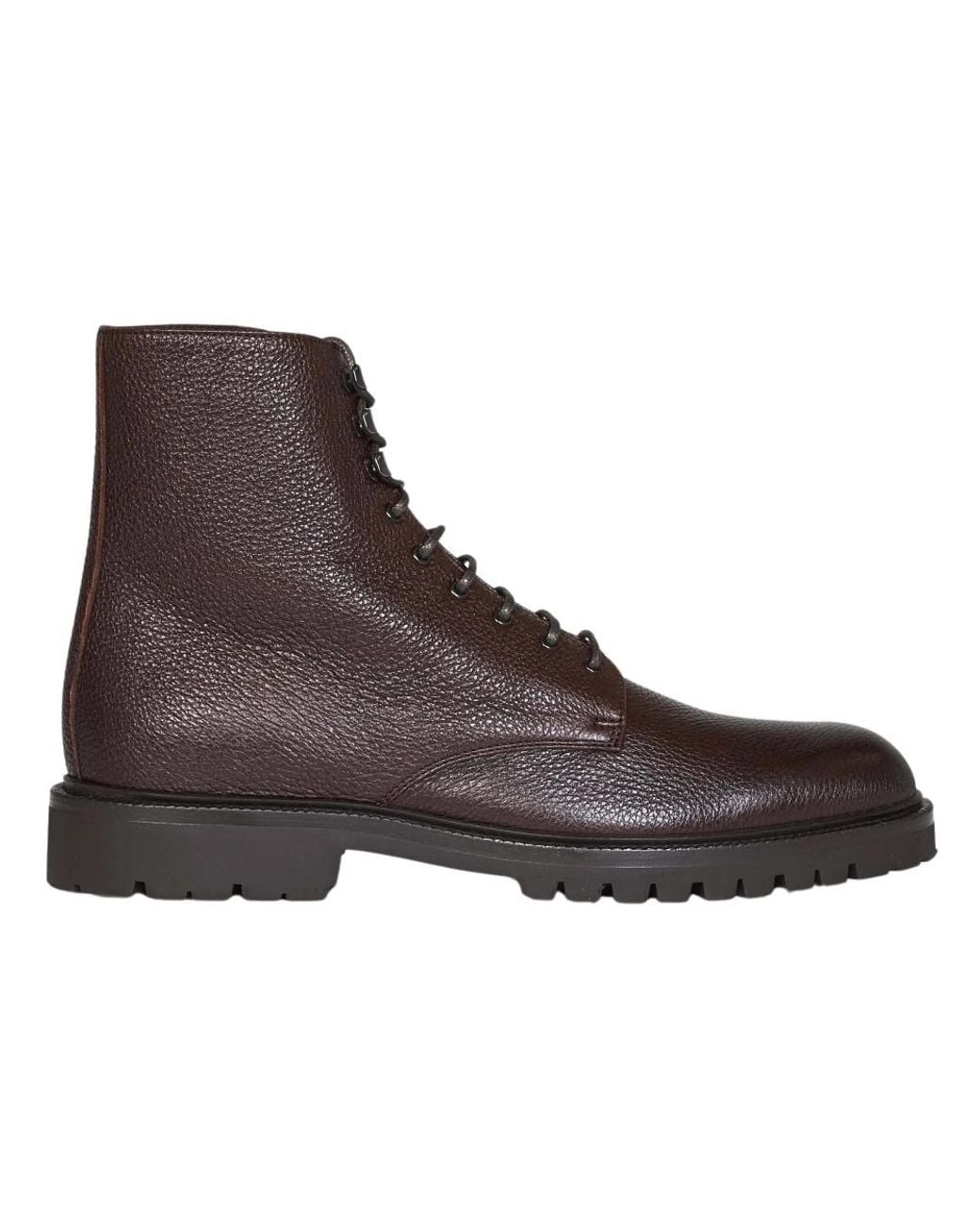 Brunello Cucinelli Brown Lace-Up Boots for men