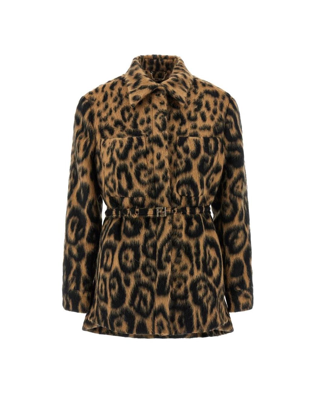 Fendi Green Belted Coats