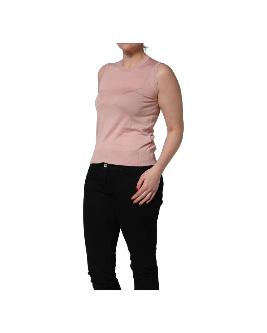 Dolce & Gabbana Pink Sleeveless Tops