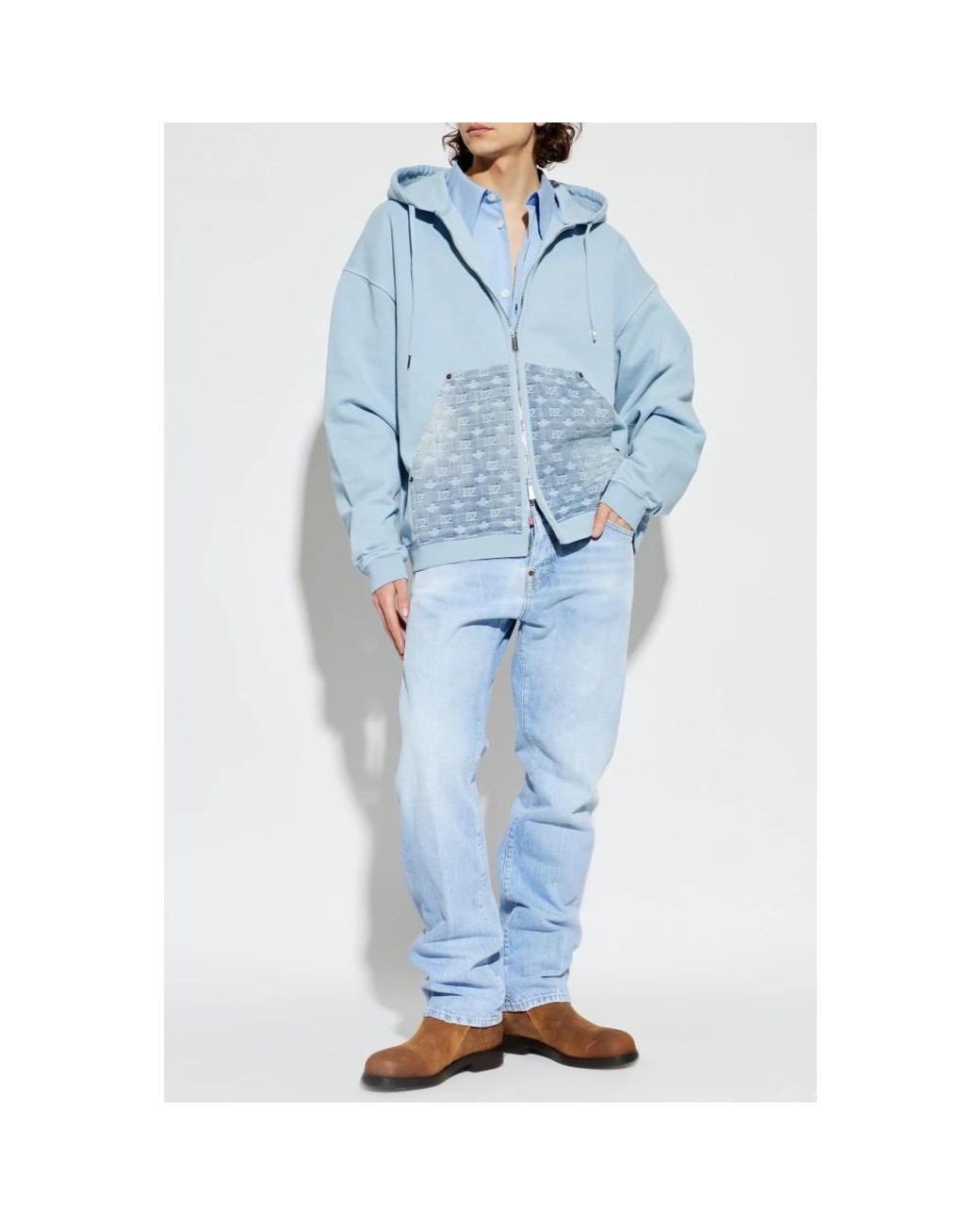 DSquared² Blue Zip-Throughs for men
