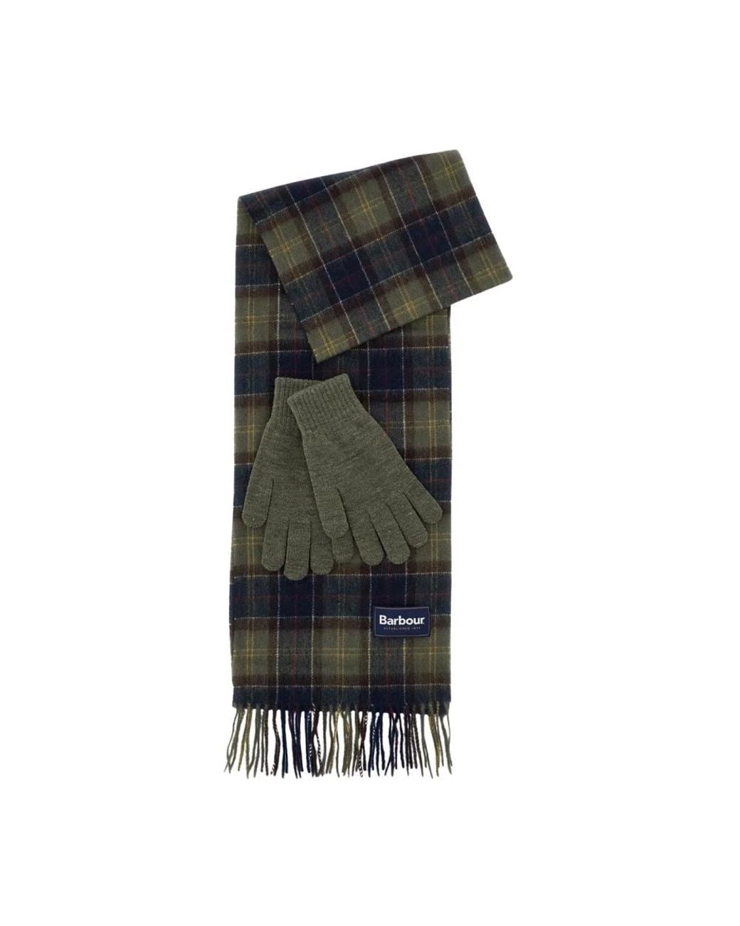 Barbour Black Winter Scarves for men
