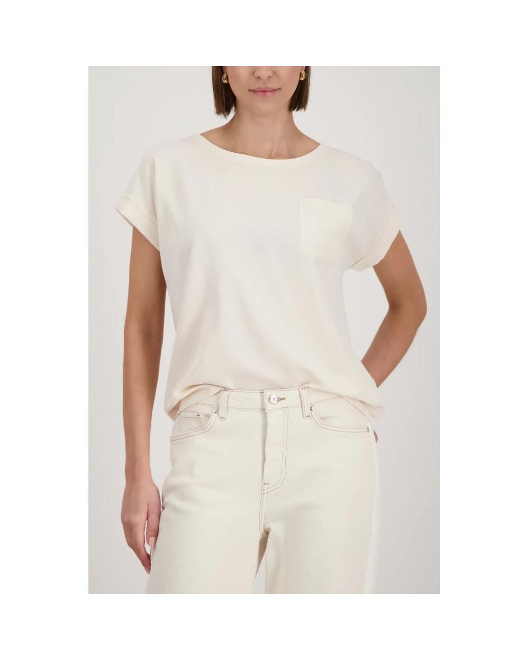 Monari White Basic Blouse Shirt
