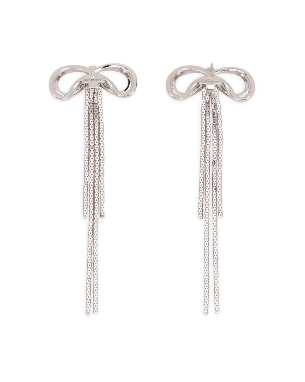 Self-Portrait White Earrings