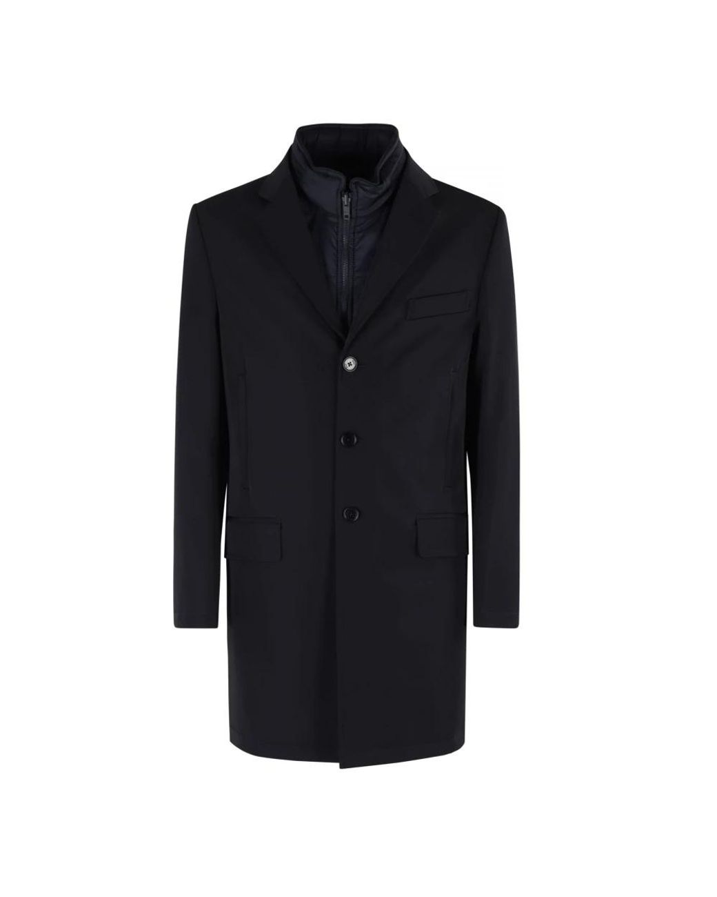 Fay Blue Single-Breasted Coats for men