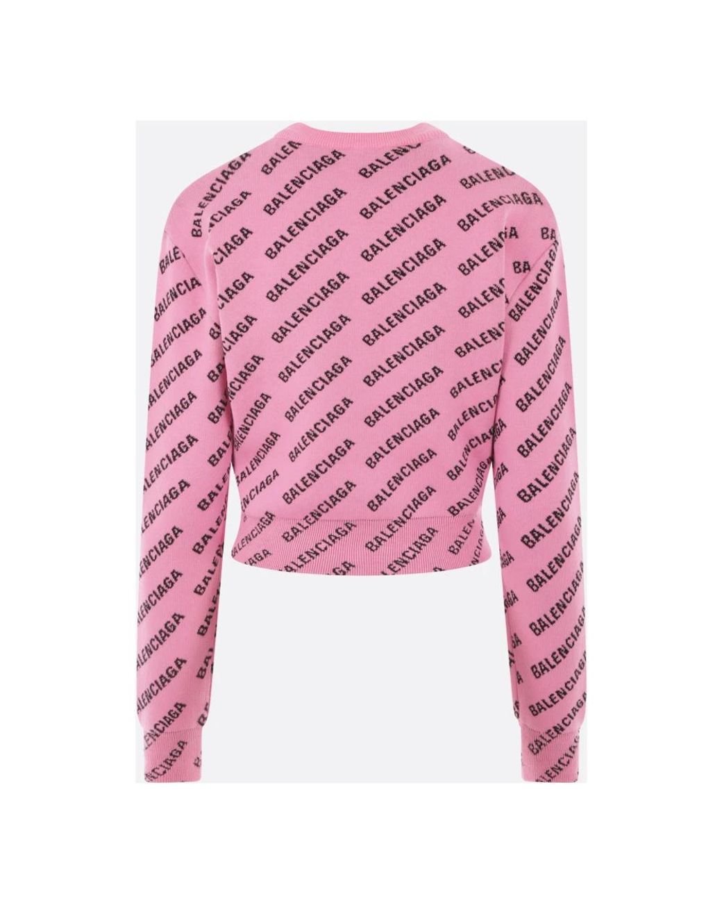 Balenciaga Pink Round-Neck Knitwear