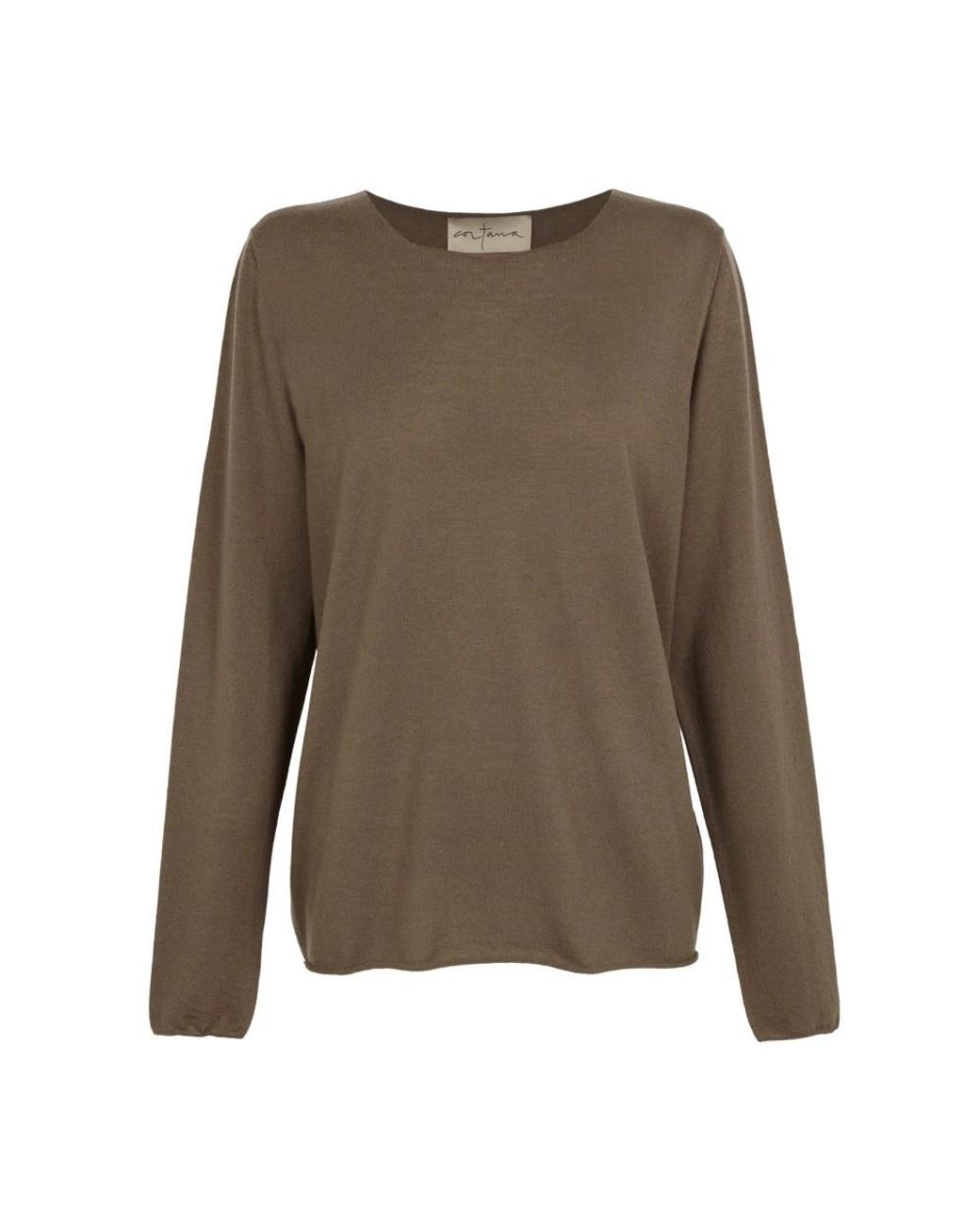 Cortana Green Round-Neck Knitwear