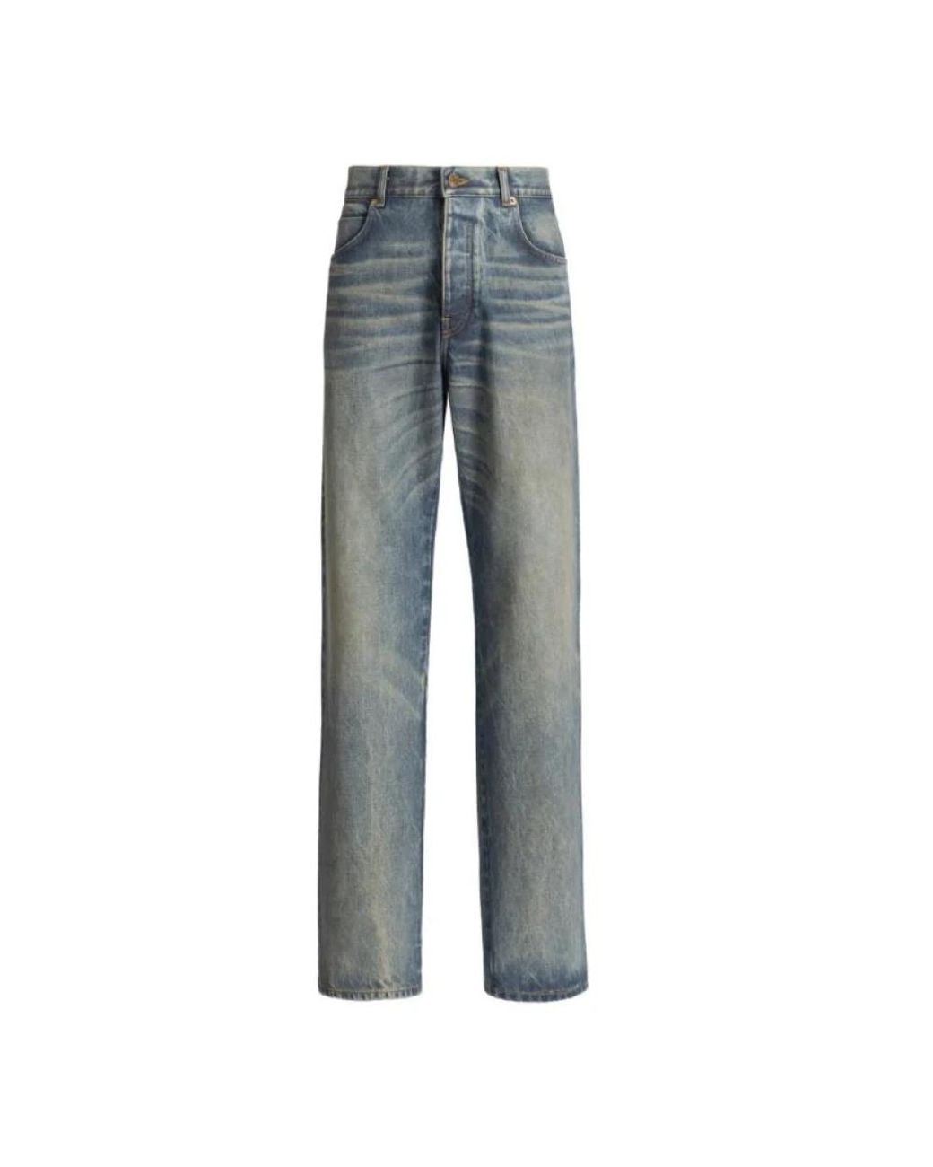 Balmain Blue Straight Fit Jeans for men