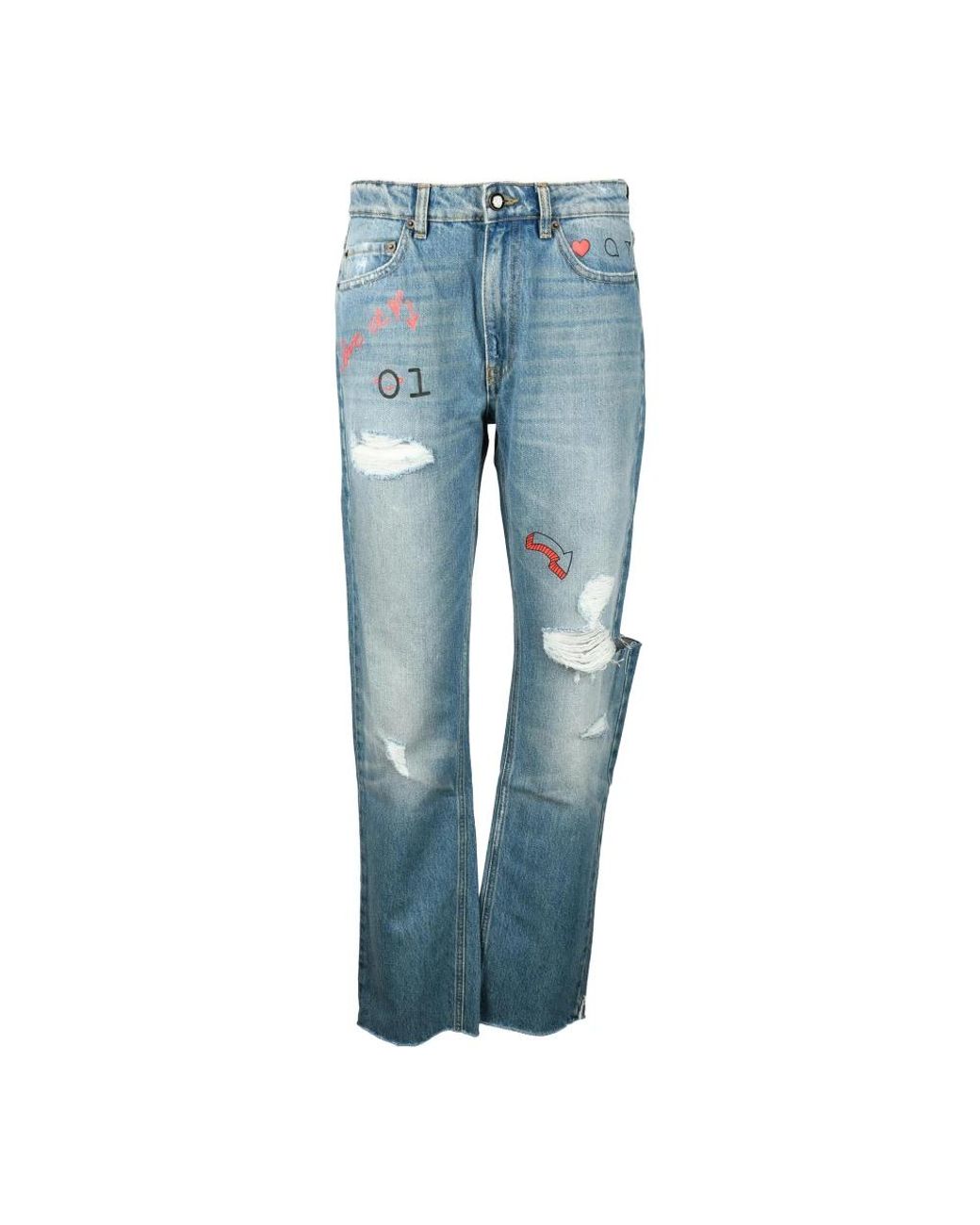 Semicouture Blue Straight Fit Jeans