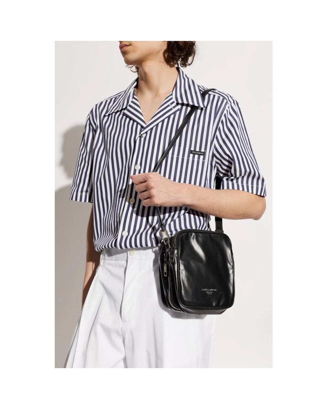 Dolce & Gabbana Black Messenger Bags for men
