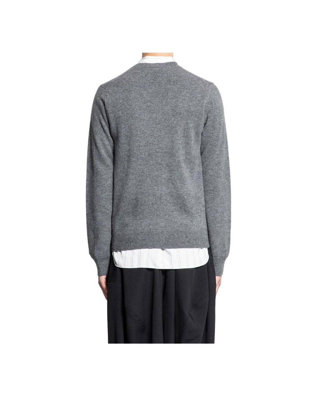 Comme des Garçons Gray Round-Neck Knitwear for men