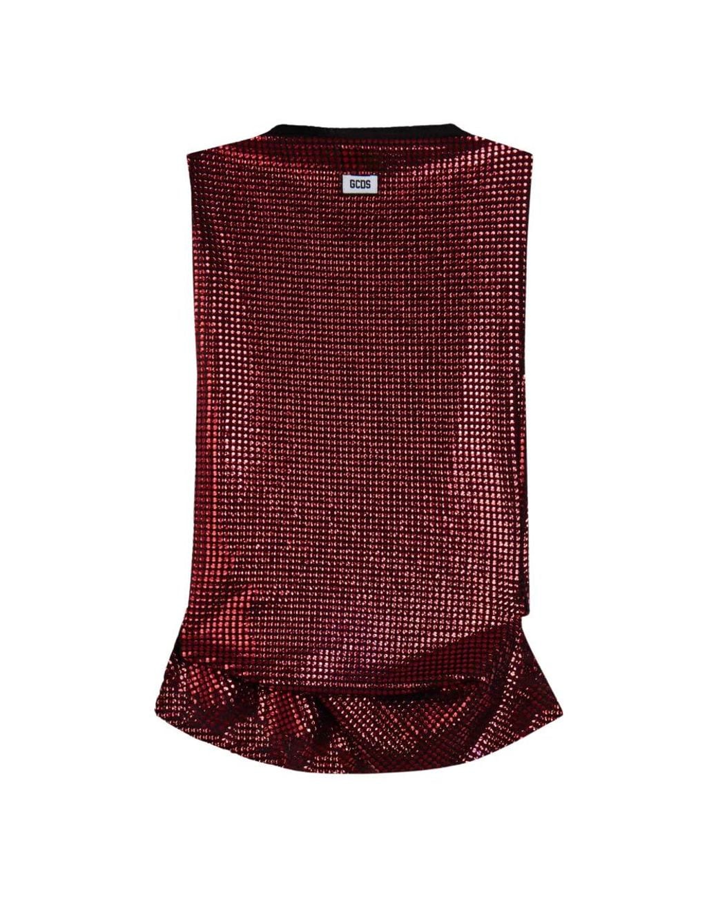 Gcds Red Sleeveless Tops