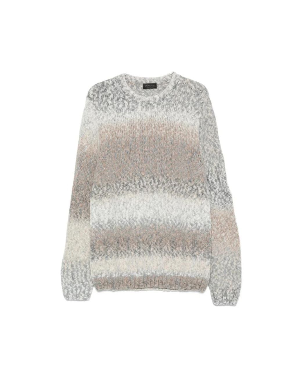 Dondup Gray Round-Neck Knitwear for men