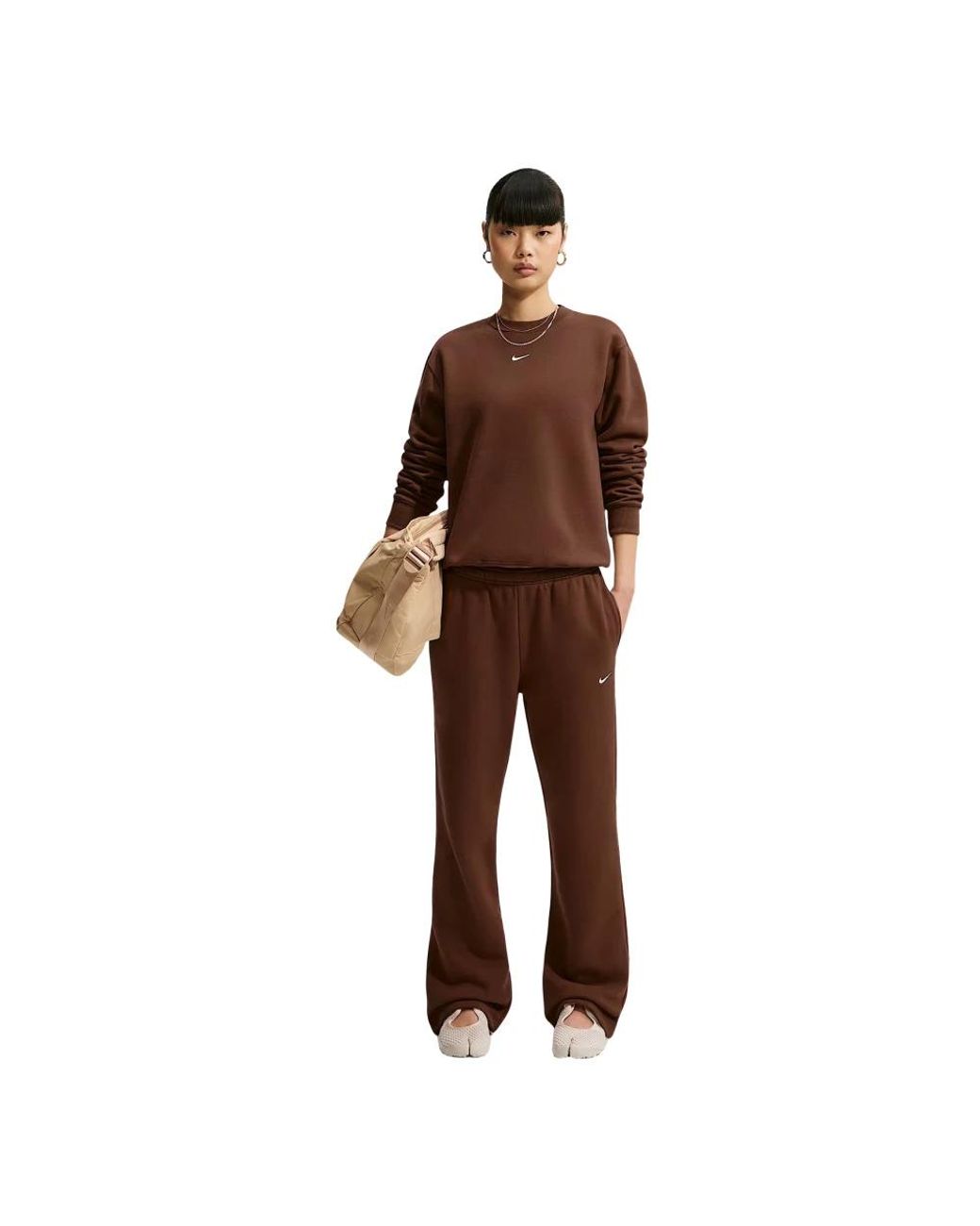 Nike Studio Fleece Broeken in het Brown