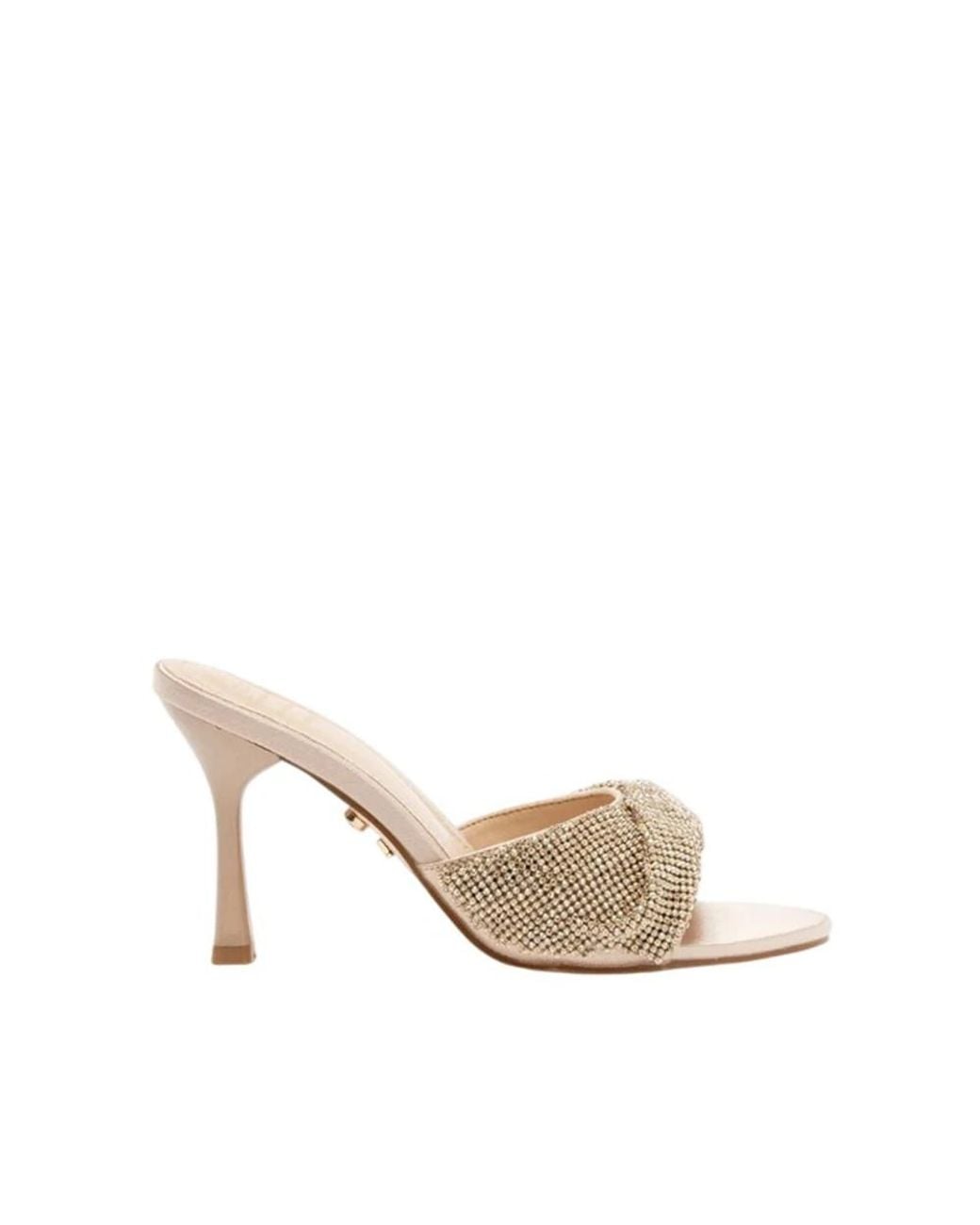 Twentyfourhaitch White Heeled Mules