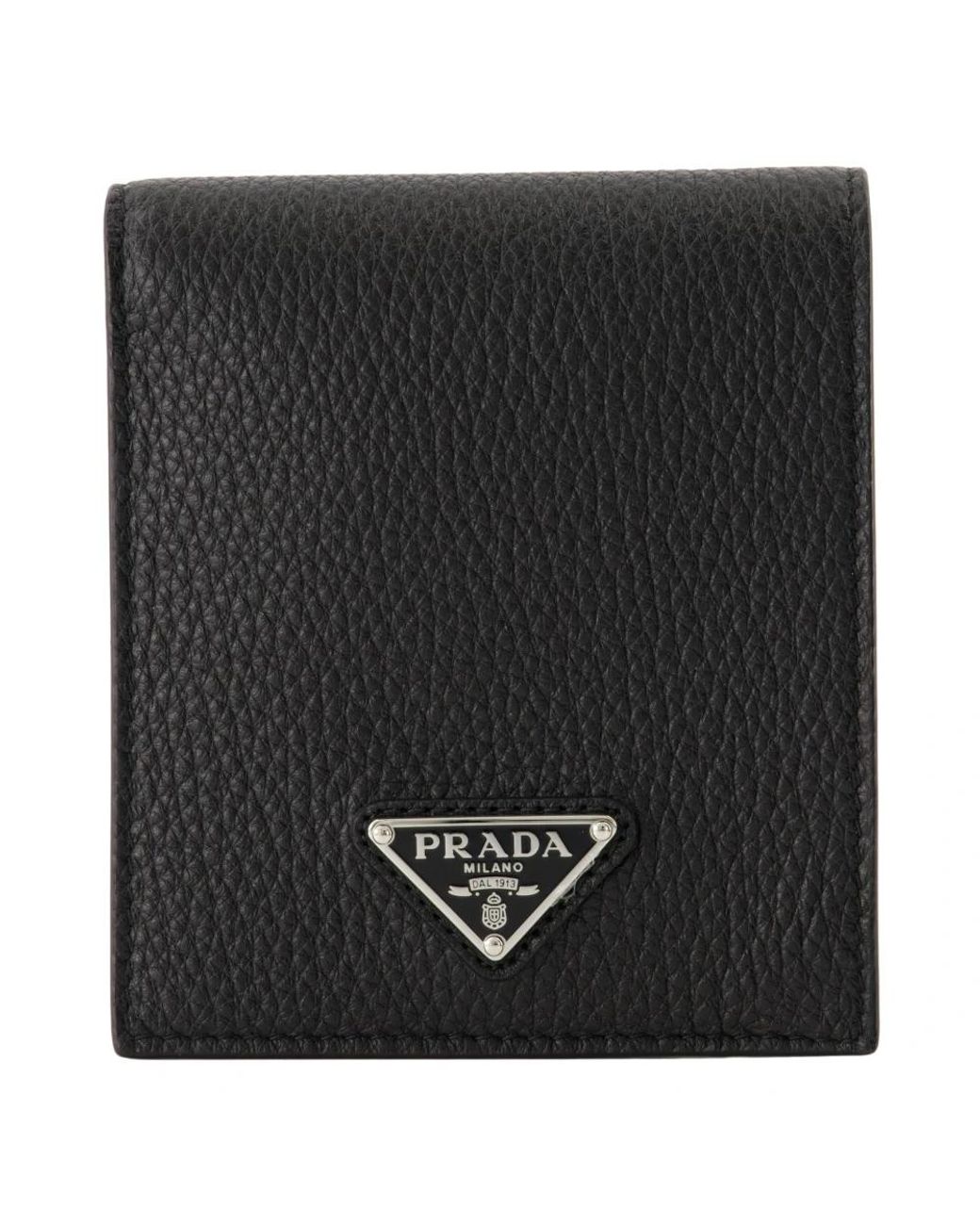 Prada Leren Portemonnee in het Black voor heren
