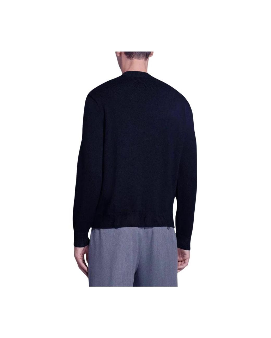 ARMANI EXCHANGE Blue Round-Neck Knitwear for men
