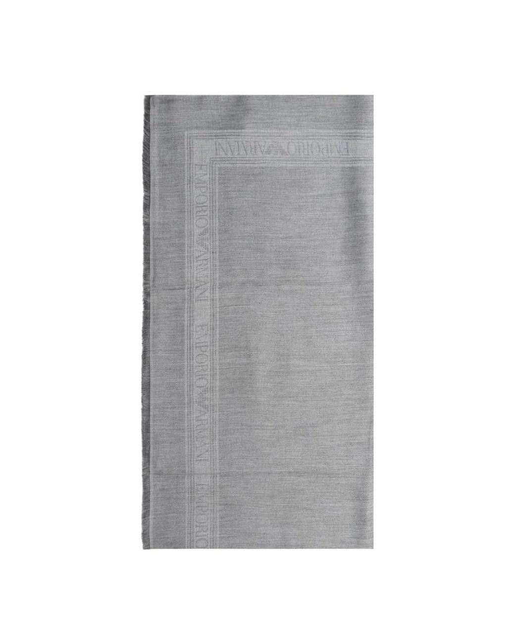 Emporio Armani Gray Winter Scarves