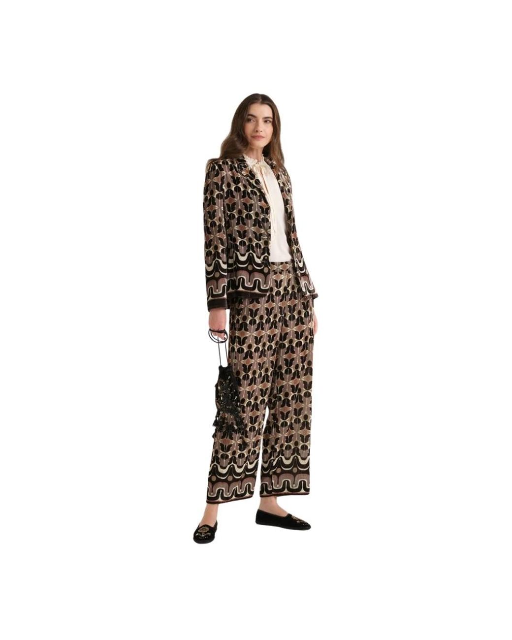 Maliparmi Collection Print Trouser in het Multicolor