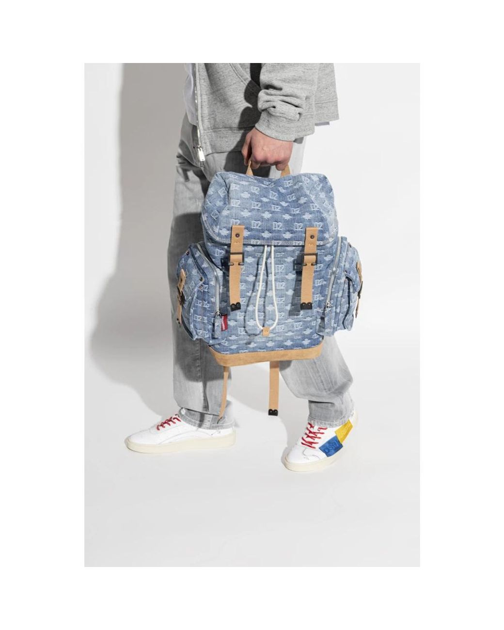 DSquared² D2 Monogram Rucksack in Blue für Herren