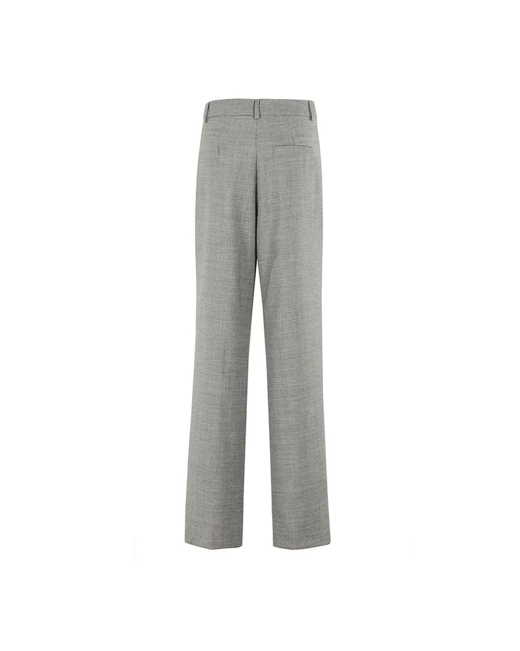 Semicouture Gray Straight Trousers
