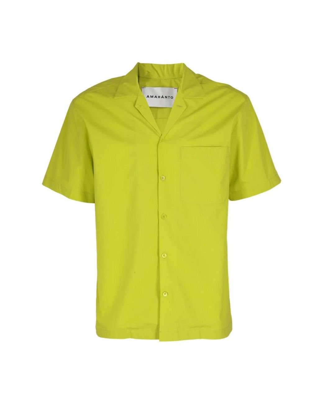 Amaranto Yellow Short Sleeve Shirts for men