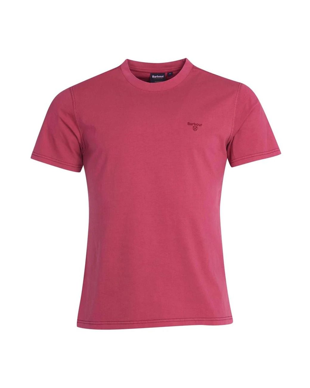 Barbour Tops ,Roze ,Katoen Garment Dyed T-Shirt in het Pink voor heren