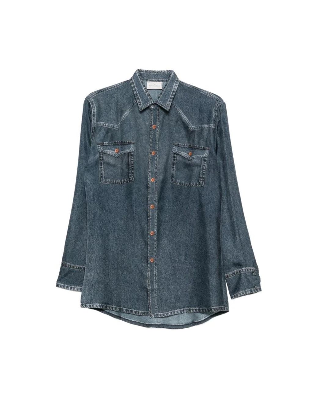 Pierre Louis Mascia Blue Denim Shirts