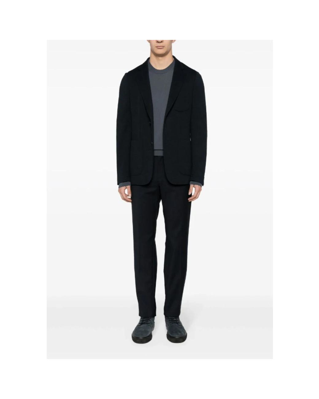 Brioni Blue Round-Neck Knitwear for men