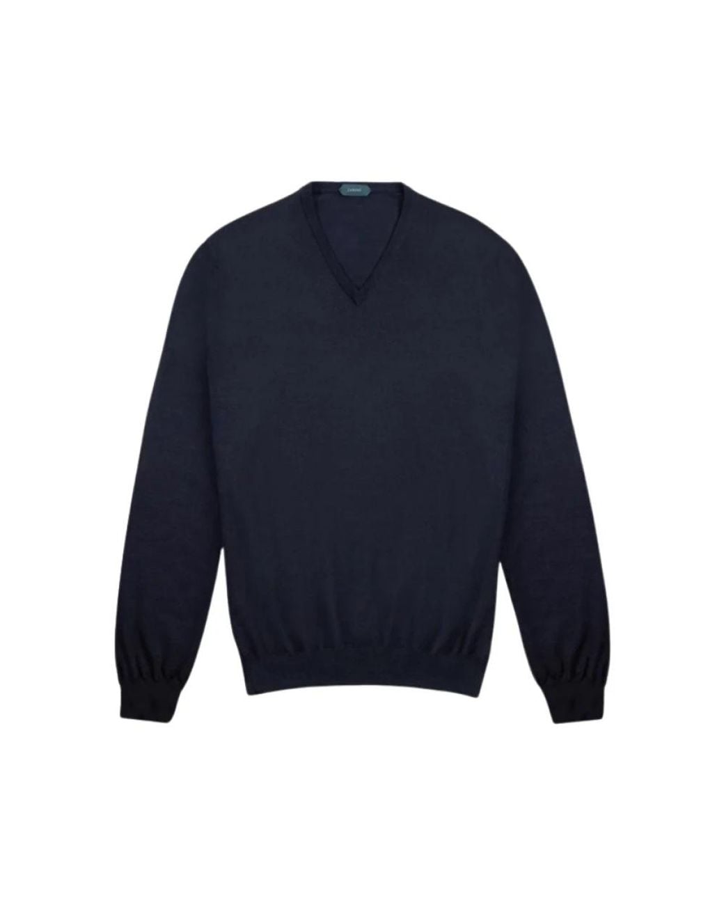 Zanone Blue V-Neck Knitwear for men