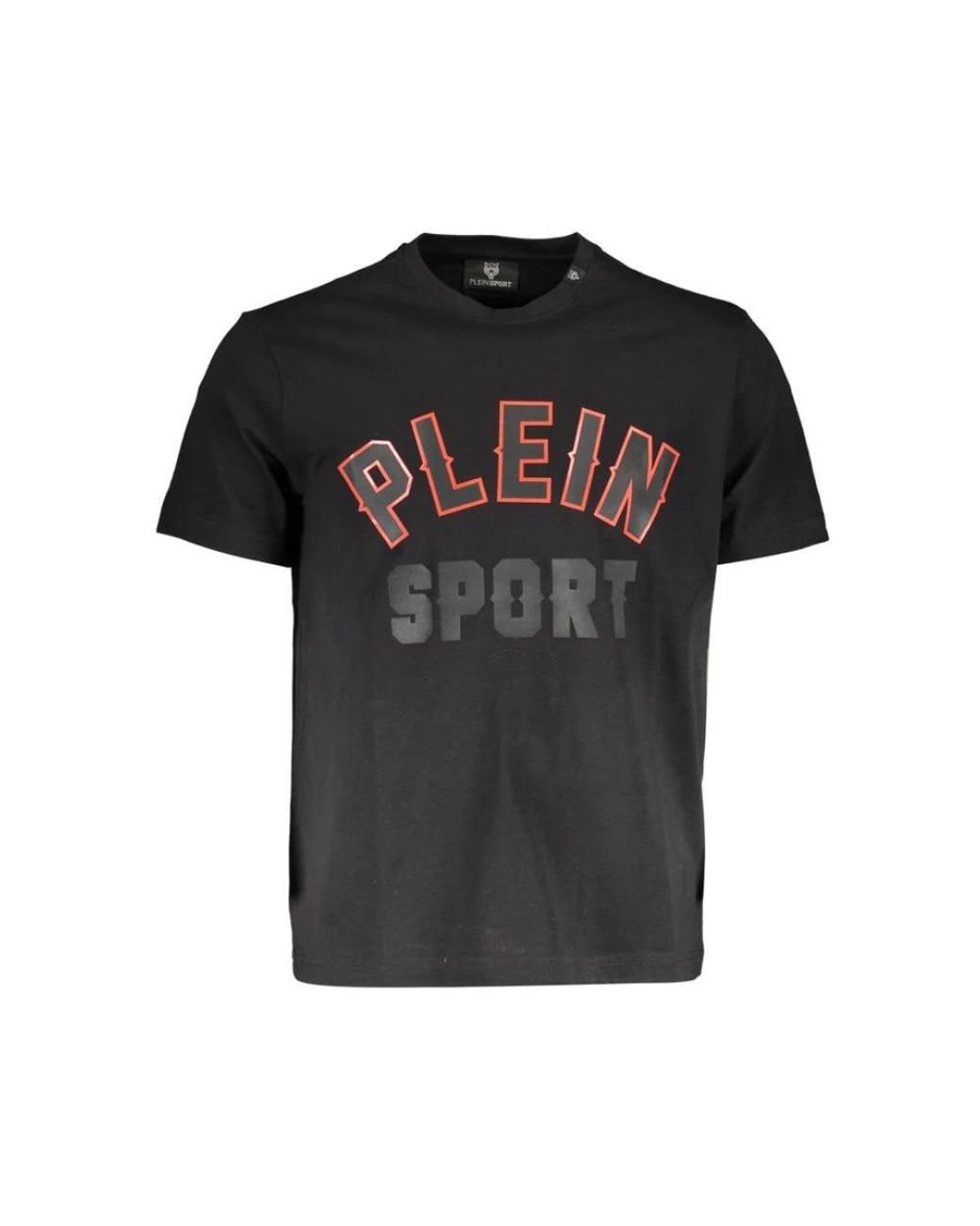 Philipp Plein Fitness ,Zwart ,Katoen Logo-Print T-Shirt in het Black voor heren