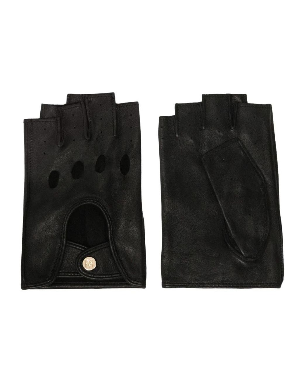 Kazar Accessoires ,Zwart ,Leer Vingerloze Autohandschoenen Kussen in het Black