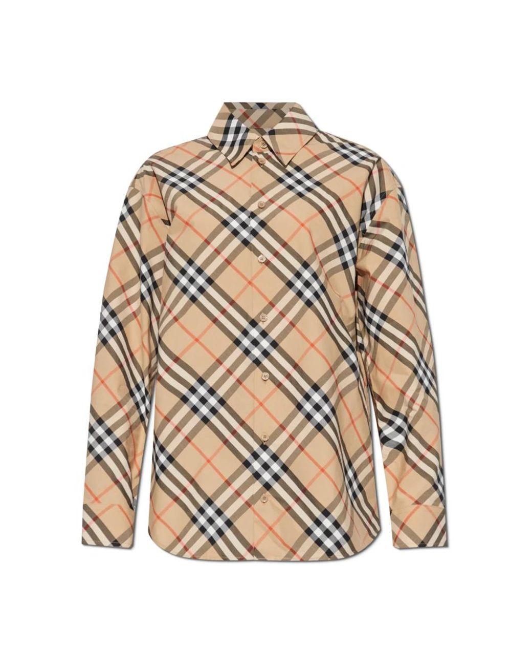 Burberry Overhemden ,Katoen Geruit Overhemd in het Natural