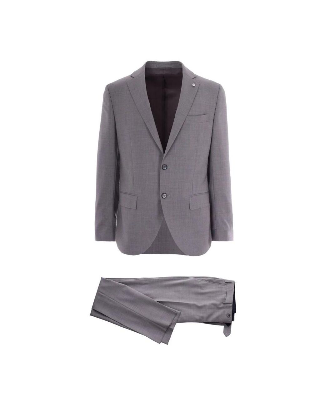 Lubiam Gray Single Breasted Suits for men