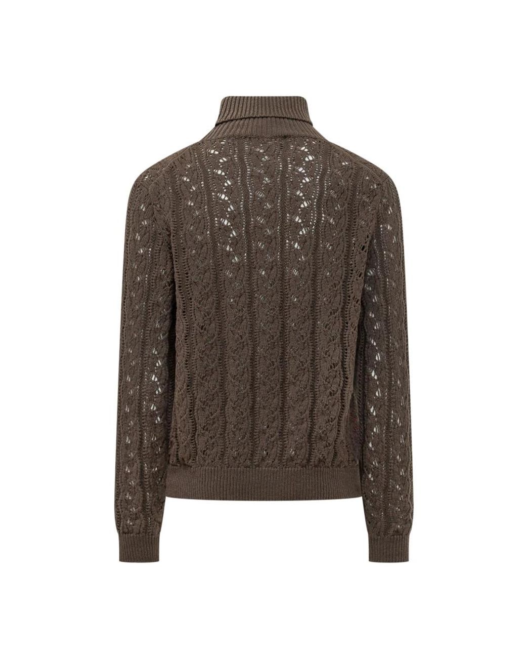 Amaranto Rollkragenpullover in Brown für Herren