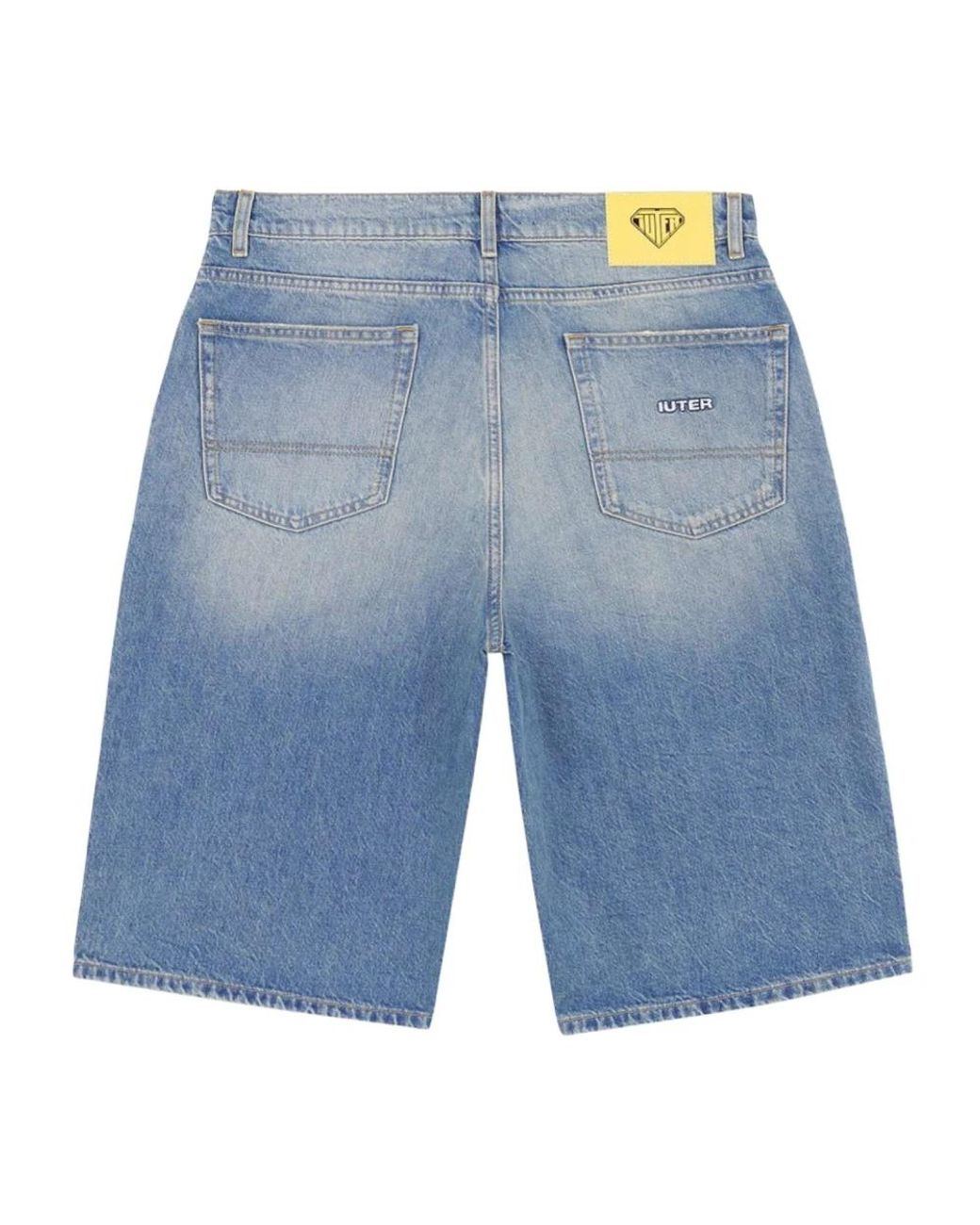 Iuter Blue Denim Shorts for men