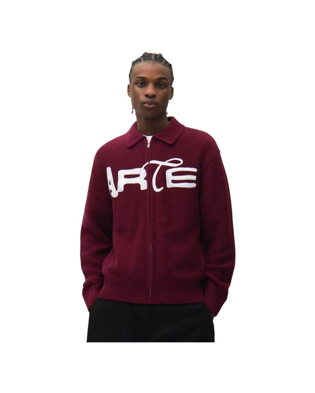 Cardigans Arte' de hombre de color Red