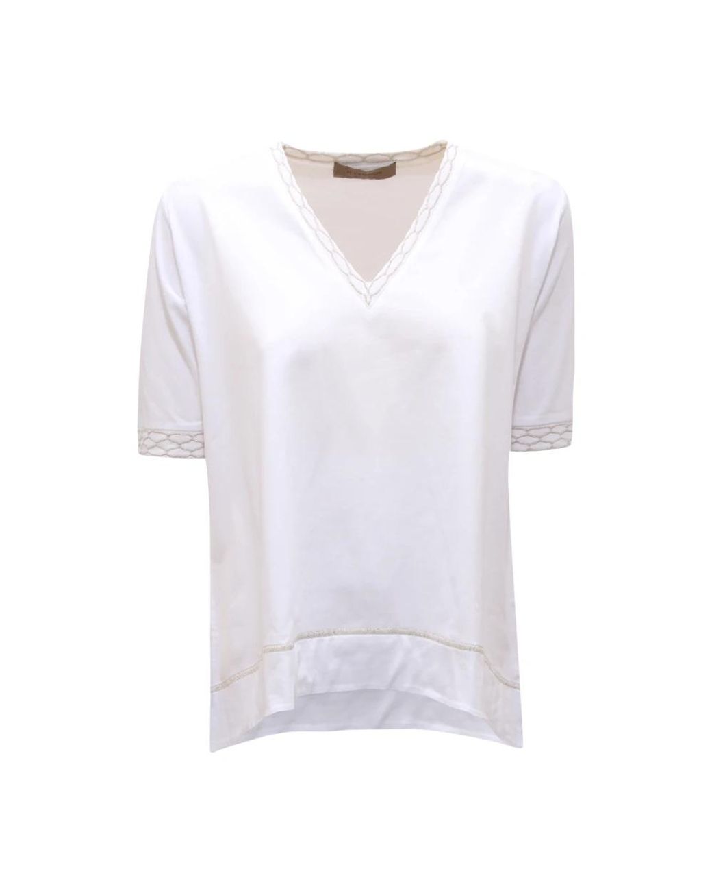 D.exterior White T-Shirts