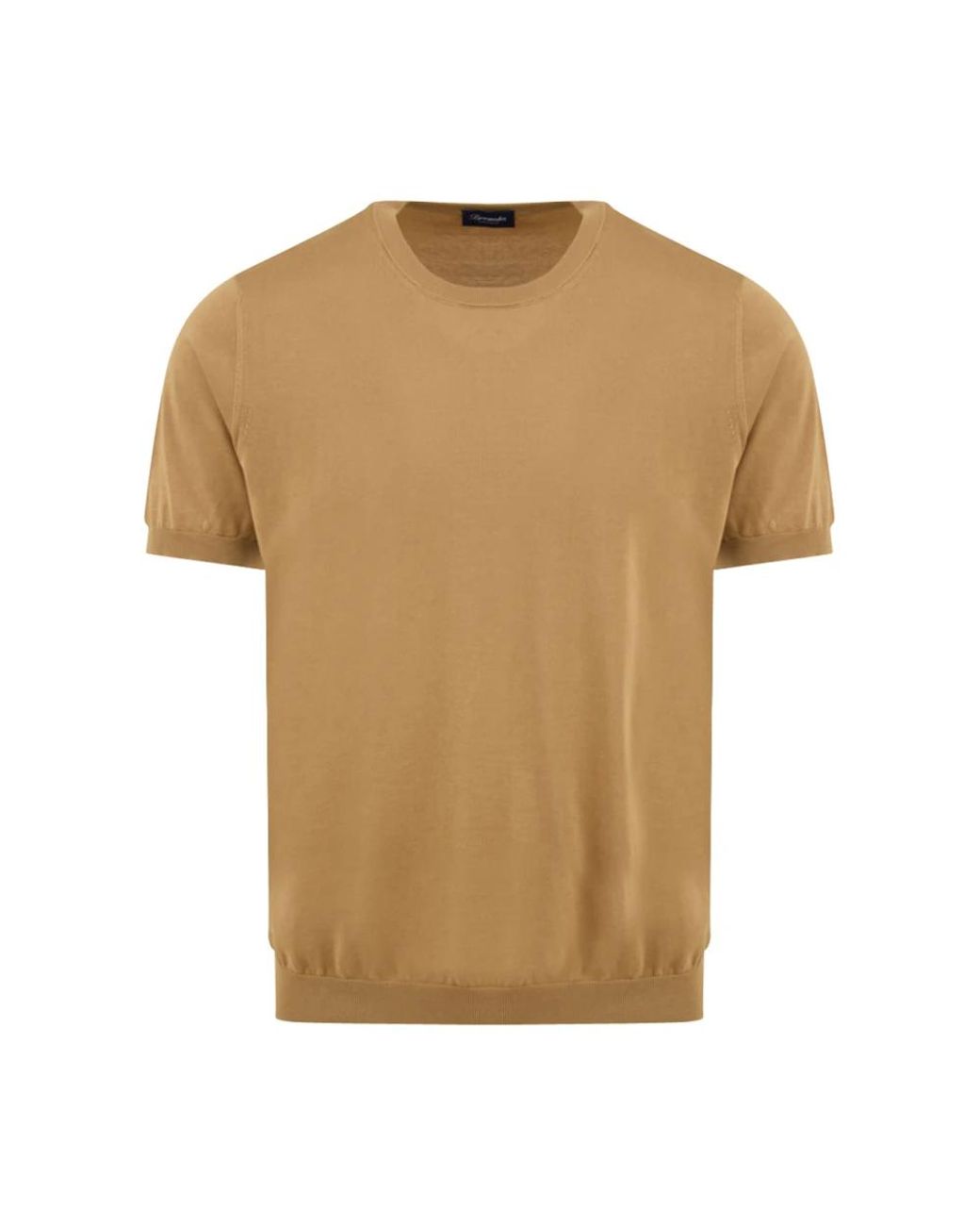 Drumohr Tops ,Bruin ,Bruine T-Shirt En Polo Collectie in het Natural voor heren
