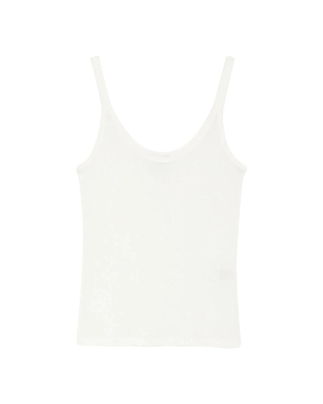 Loulou de Saison White Sleeveless Tops