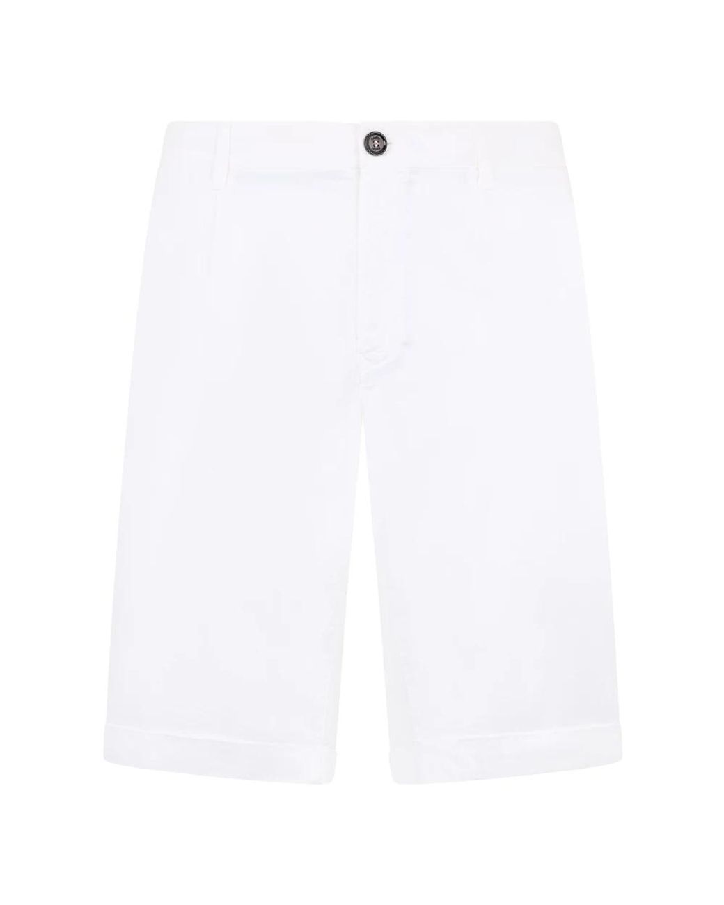 Moorer White Casual Shorts for men