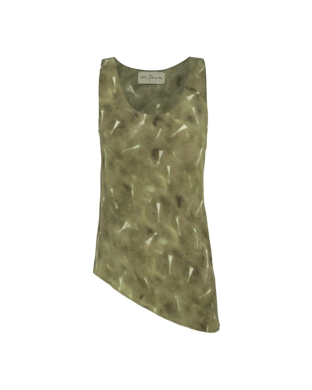 Cortana Green Sleeveless Tops