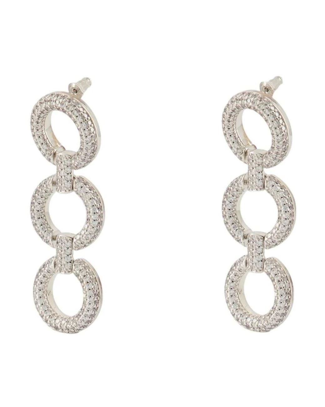 Earrings Self-Portrait de color Metallic